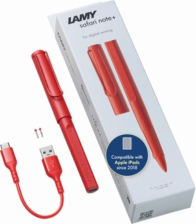 LAMY Safari Note  red iPad Pen - Stylus Pen with Palm Rejection, tilt Sensitivity & Ergonomic Grip - Compatible with Various iPad Models & Generations - up to 10 Hours Battery Life