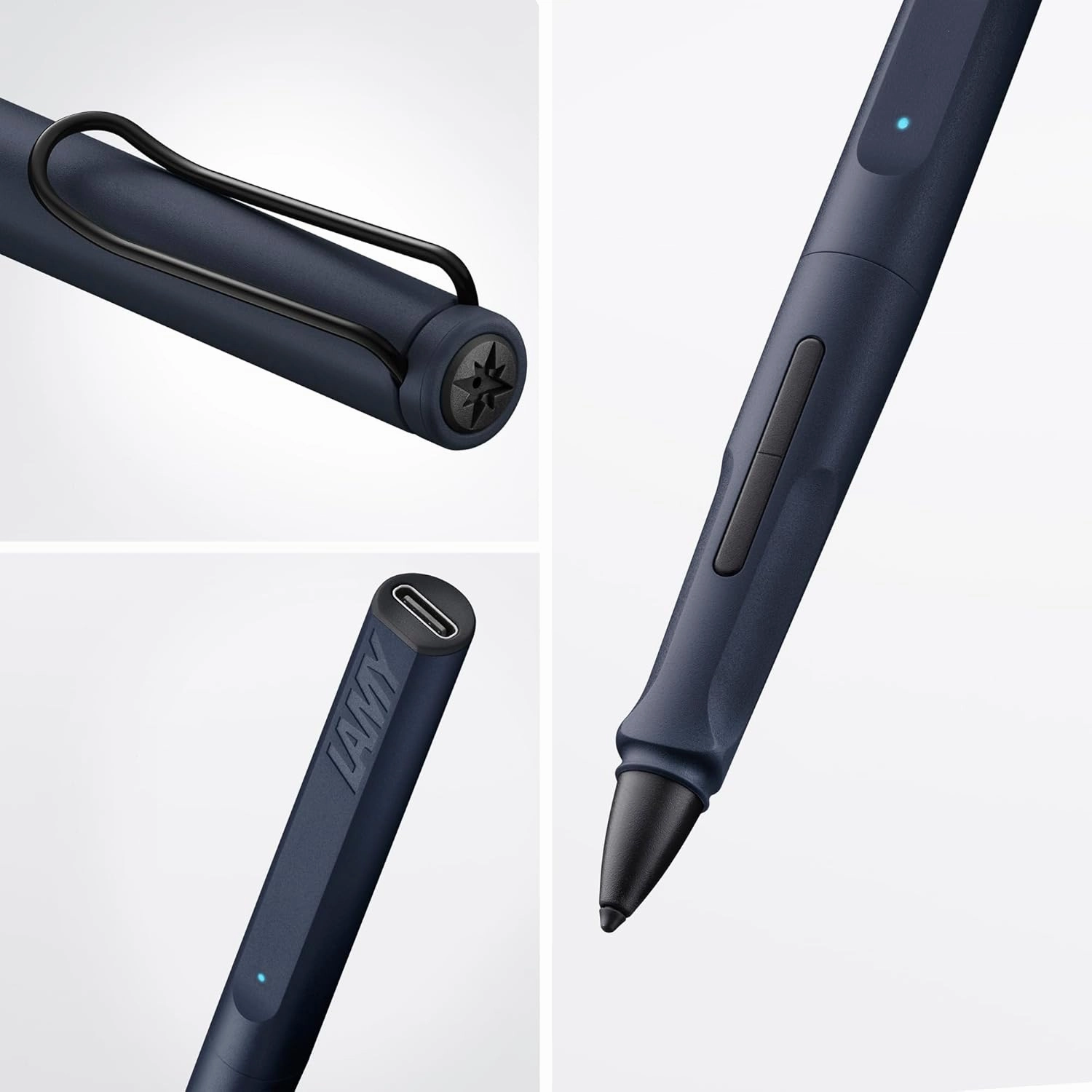 LAMY Safari Note  Steel Black iPad Pen - Stylus Pen with Palm Rejection, tilt Sensitivity & Ergonomic Grip - Compatible with Various iPad Models & Generations - up to 10 Hours Battery Life