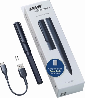 LAMY Safari Note  Steel Black iPad Pen - Stylus Pen with Palm Rejection, tilt Sensitivity & Ergonomic Grip - Compatible with Various iPad Models & Generations - up to 10 Hours Battery Life