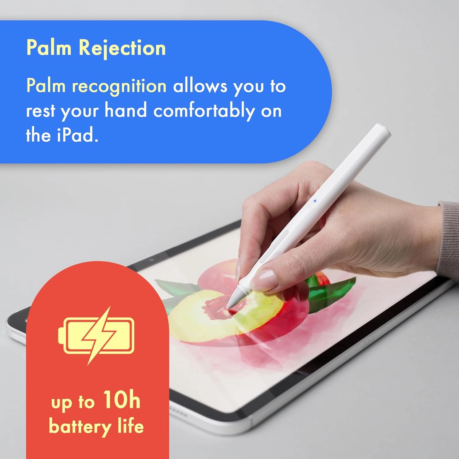 LAMY Safari Note  White iPad Pen - Stylus Pen with Palm Rejection, tilt Sensitivity & Ergonomic Grip - Compatible with Various iPad Models & Generations - up to 10 Hours Battery Life