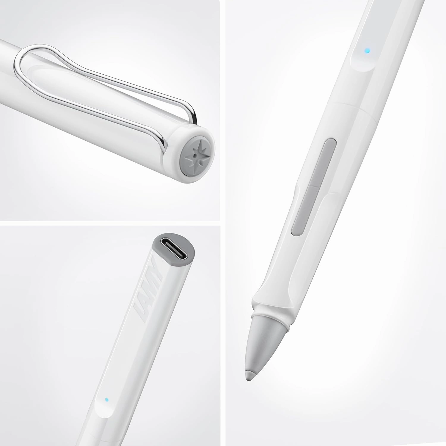 LAMY Safari Note  White iPad Pen - Stylus Pen with Palm Rejection, tilt Sensitivity & Ergonomic Grip - Compatible with Various iPad Models & Generations - up to 10 Hours Battery Life