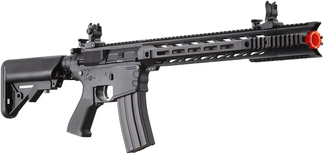 Lancer Tactical Gen 2 Durable Airsoft M4 SPR Interceptor AEG Polymer- Full/Semi-Auto, 1000 Rounds Bag of 0.20g BBS, Battery& Charger Included