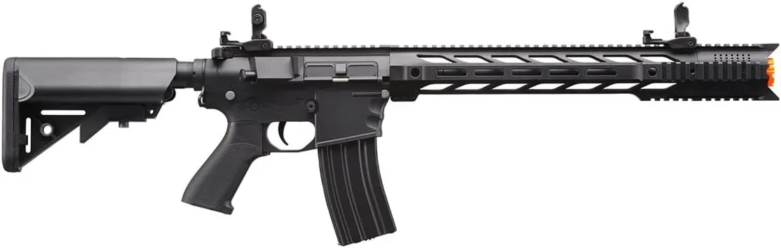 Lancer Tactical Gen 2 Durable Airsoft M4 SPR Interceptor AEG Polymer- Full/Semi-Auto, 1000 Rounds Bag of 0.20g BBS, Battery& Charger Included