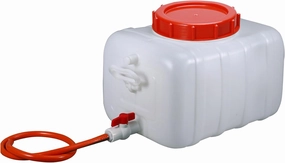Large Capacity Water Container Plastic Water Tank with Faucet and 3M Water Pipe, Heavy Duty Water Storage Carrier Portable Durable for Outdoor Hiking Emergency Self-Driving(Size:50L/13.2Gallon)