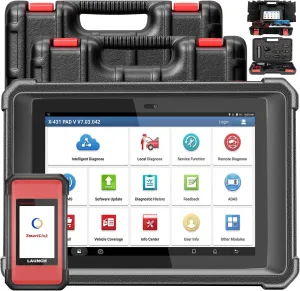 Launch X431 PAD V Elite, 2025 Full Diagnostic Bi-Directional Scanner with J2534/D-PDU/RP1210/CANFD/DOIP, ECU Coding, Topology Map, Fit for HD Truck&EV Cars,60   Resets