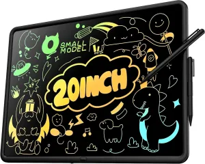 LCD Writing Tablet for Kids, 20 Inch Large Kids Drawing Pad, Rechargeable Painting for Two Kids Drawing Tablet, Doodle Board, Learning Toys for 3-12  Year Old Boys Girls Birthday Gifts, Black