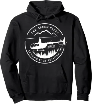 Leading Edge Aviation Helicopter T-Shirt Whit Logo Pullover Hoodie