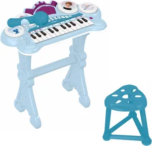 Lexibook, Frozen, Elektronisches Keyboard mit Sitz, Mikrofon, MP3-Player, Sound Player, Demo-Musikstücken, Blau/Lila, K707FZ