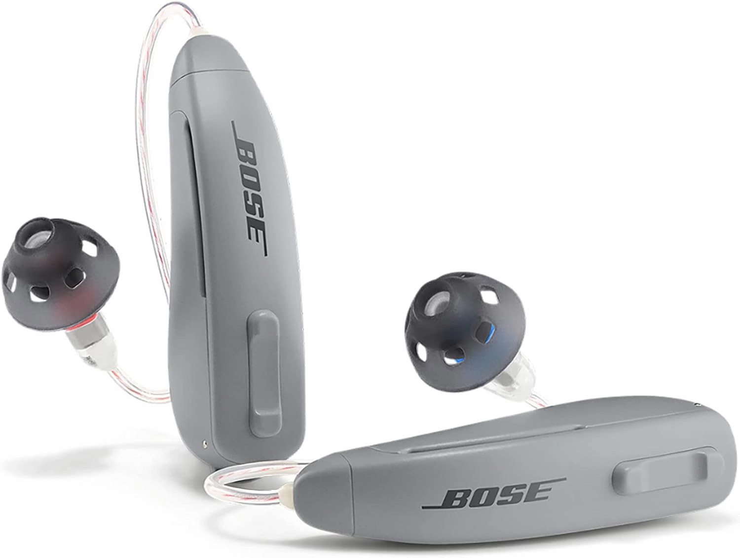 Lexie B1 OTC Hearing Aids Powered by Bose - Bluetooth-enabled Hearing Aids with Invisible Fit and All Day Comfort | Replaceable Batteries, Noise Reduction and Self-Fit Solution (Light Gray)