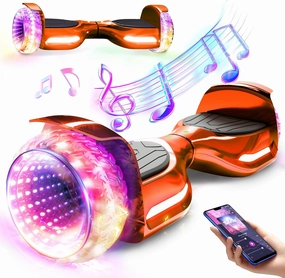 LIEAGLE Scooter, 6.5" Scooters With Dynamic LED Lights & All Terrain Wheels, 2 * 300W Dual Motors, For Adults Boys Girls Kids Ages 6 