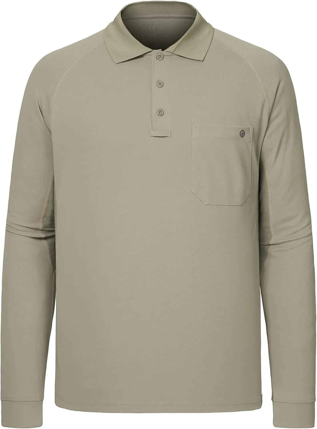 Lightbare Men’s Performance Polo Shirt Moisture Wicking Quick Dry Tactical Pique Shirts Hiking Fishing Golf UPF 50