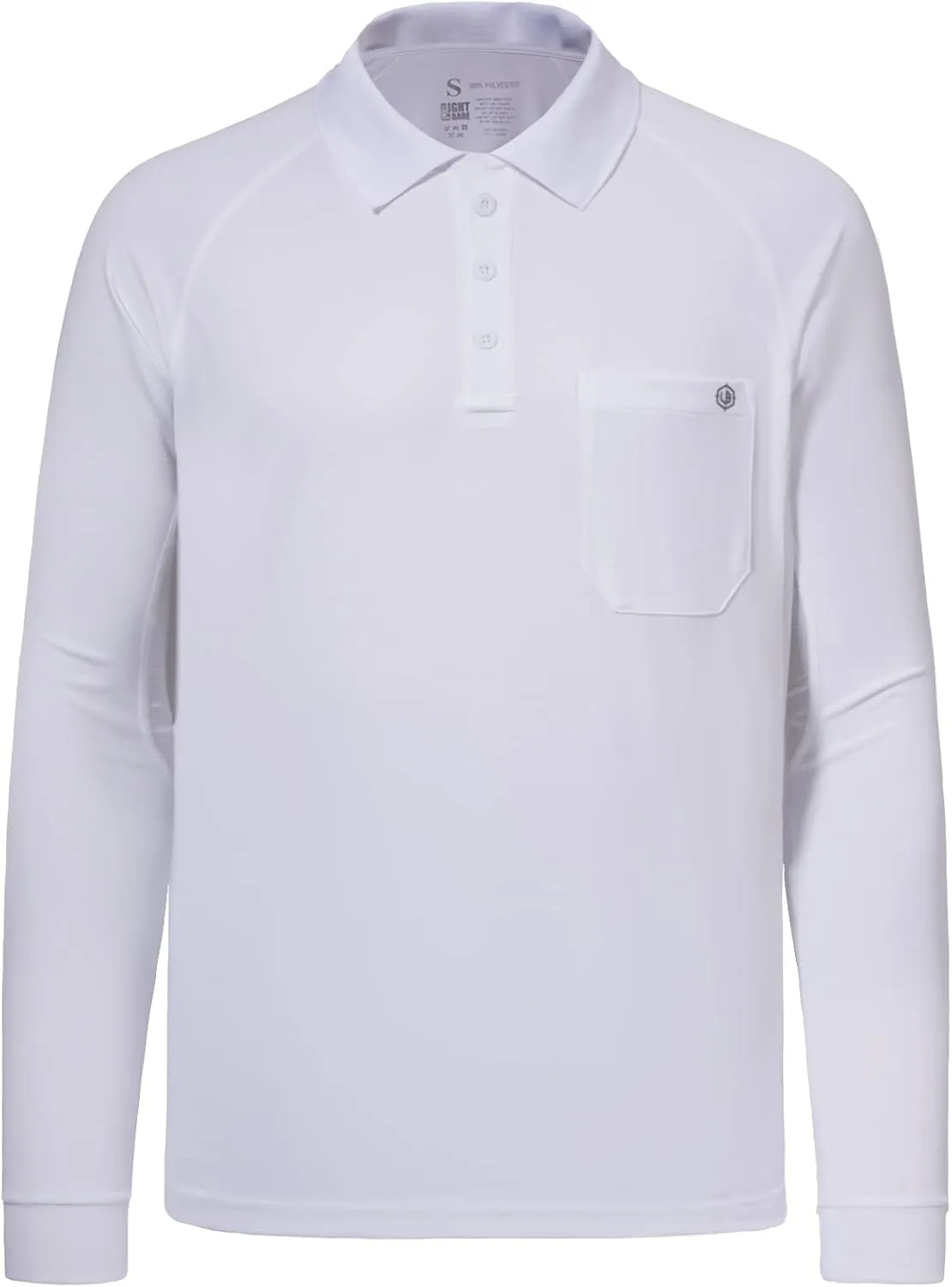 Lightbare Men’s Performance Polo Shirt Moisture Wicking Quick Dry Tactical Pique Shirts Hiking Fishing Golf UPF 50
