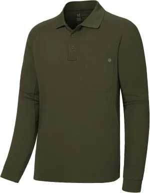 Lightbare Men’s Performance Polo Shirt Moisture Wicking Quick Dry Tactical Pique Shirts Hiking Fishing Golf UPF 50
