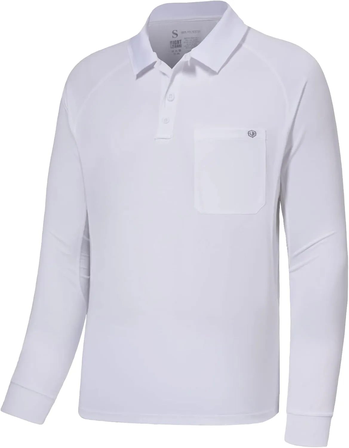 Lightbare Men’s Performance Polo Shirt Moisture Wicking Quick Dry Tactical Pique Shirts Hiking Fishing Golf UPF 50