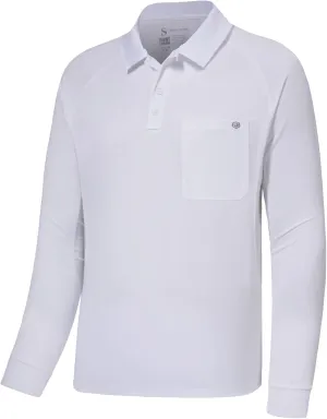 Lightbare Men’s Performance Polo Shirt Moisture Wicking Quick Dry Tactical Pique Shirts Hiking Fishing Golf UPF 50