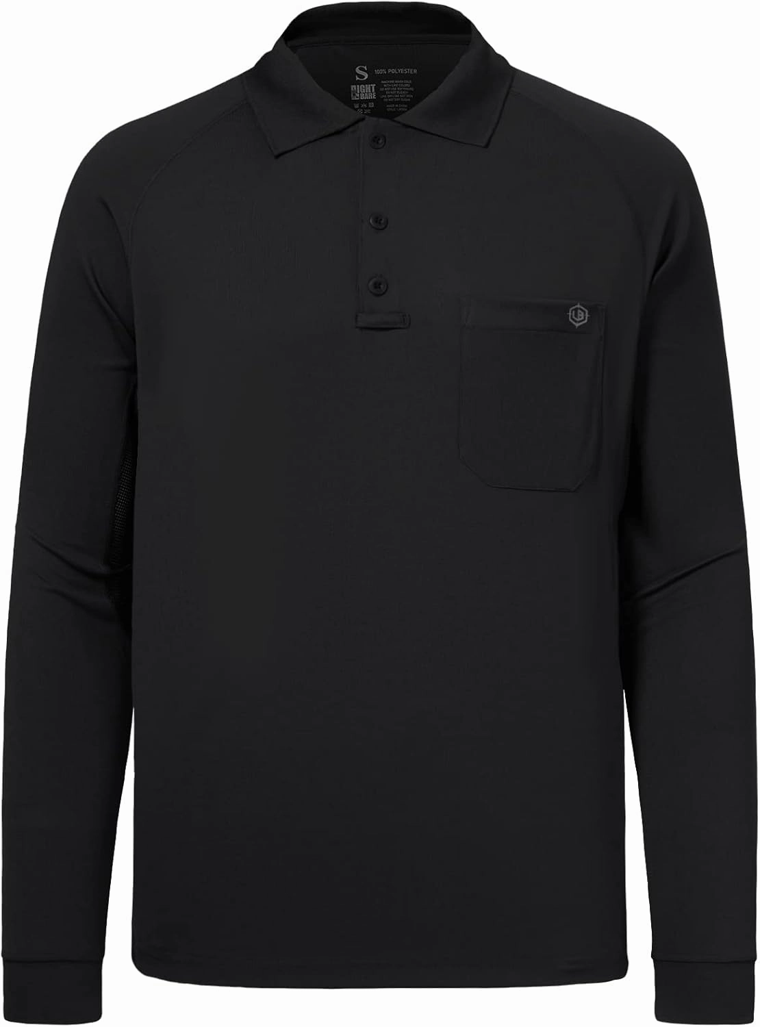 Lightbare Men’s Performance Polo Shirt Moisture Wicking Quick Dry Tactical Pique Shirts Hiking Fishing Golf UPF 50