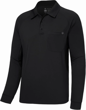 Lightbare Men’s Performance Polo Shirt Moisture Wicking Quick Dry Tactical Pique Shirts Hiking Fishing Golf UPF 50