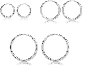 Limerencia G23 Titanium Slim Huggie Hoop Earrings, Hypoallergenic F136 Implant Grade Pure Titanium for Sensitive Ears