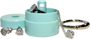 Lion Latch Travel Jewelry Box Case, Ring Holder on Shark Tank - Ring Holder for Women Girls with Keychain, Small Jewelry Organizer Boxes, Portable Ring Keeper Key Chain, Jewelry Storage Case