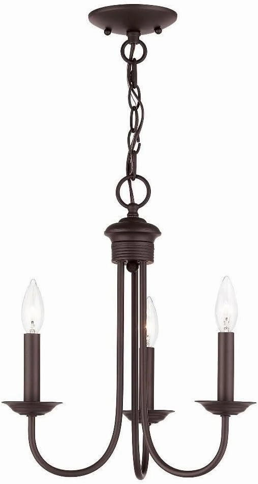Livex Store 42683-07 3 Light Mini Chandelier, Medium, Bronze