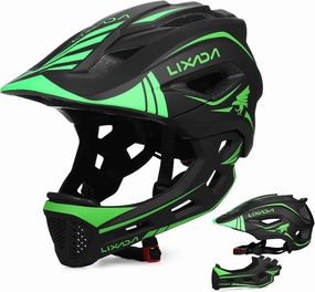 Lixada Kids Cycling Helmet Detachable Full Face Helmet Adjustable Cycling Helmet for Children Bicycle, Skateboard, Scooter, Protective Gear (20.5-22 Inches)