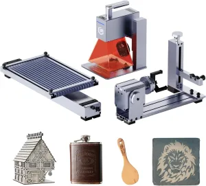 Longer Nano Portable Laser Engraver Pairs Perfectly with The Rotary Extender, Easily Engraving Irregular Objects. Combined with The Nano Sliding Extender, The Engraving Area expands to 120x330 mm.