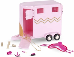 Lori Dolls – Hoofing It – Horse Trailer – Play Set for 6-inch Horses & Mini Dolls – Horse Accessories – Saddle, Bridle, Brush & More – 3 Years  
