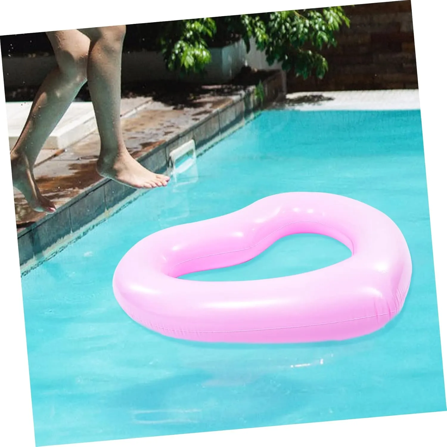 Love Swimming Ring Beach Party Beach Party Supply Heart Shape Swim Ring Pool Floats Inflatable