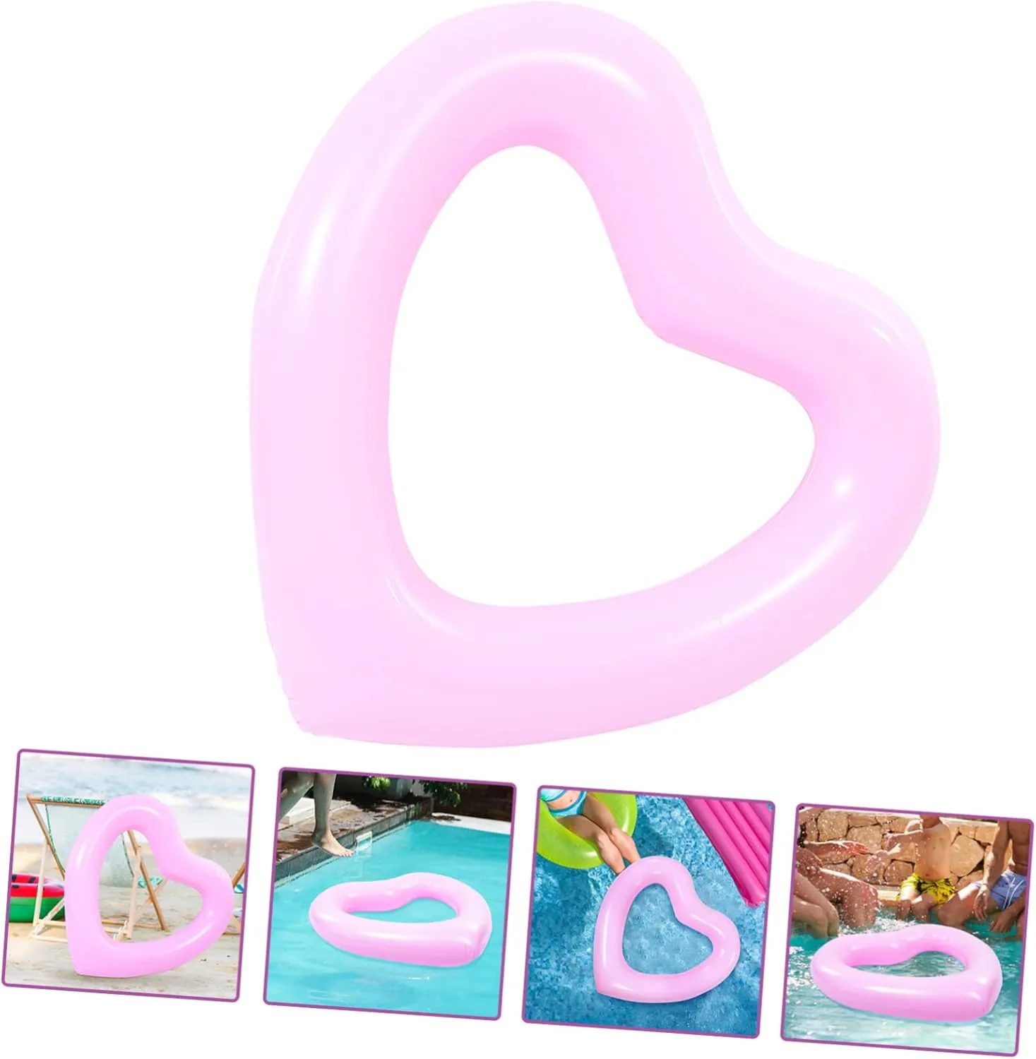Love Swimming Ring Beach Party Beach Party Supply Heart Shape Swim Ring Pool Floats Inflatable