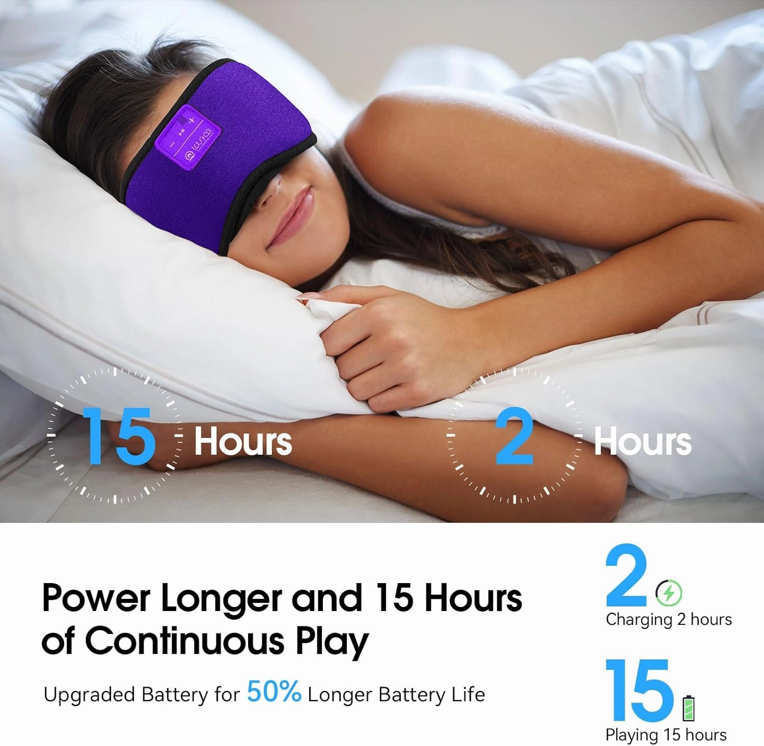 LOVE EYE Sleep Headphones Bluetooth 5.4 Sleeping Eye Mask Wireless Music Earphones with HD Speakers for Side Sleepers Total Blackout Cotton Mask for Travel, Home, Office, Unique Gifts