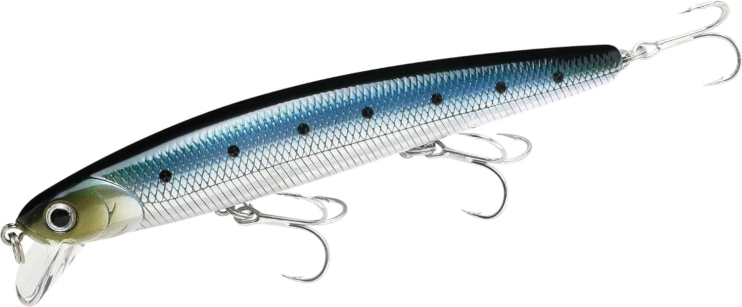 LUCKY CRAFT FlashMinnow 110, Saltwater Fishing Lures, Jerkbait Surf Fishing Accessories and Gear, 1-2 ft Slow Suspending Topwater Lure, Halibut and Bass Fishing Lures