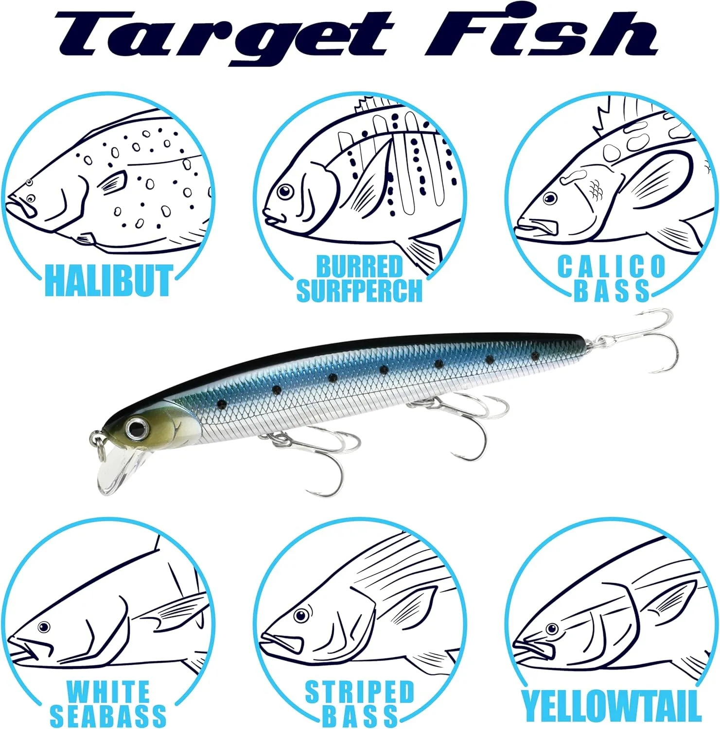LUCKY CRAFT FlashMinnow 110, Saltwater Fishing Lures, Jerkbait Surf Fishing Accessories and Gear, 1-2 ft Slow Suspending Topwater Lure, Halibut and Bass Fishing Lures