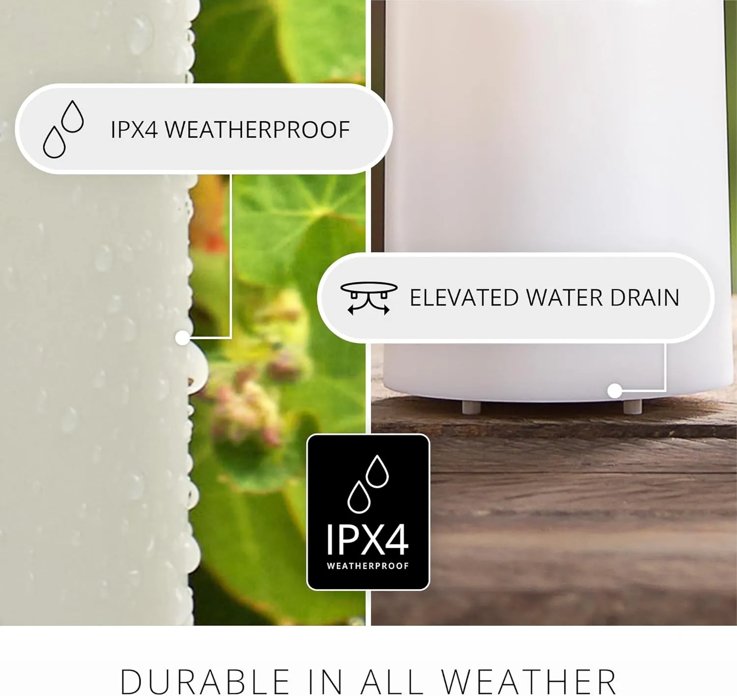 Luminara Outdoor Flameless LED Candle, Loden Green 3.25" x 7", Moving Flame Pillar Timer Battery Operated Premium Plastic IPX4 Water Resistance