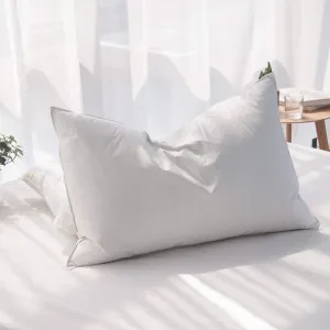Luxury Feathers Down Pillows King Size Set of 2, Hotel Quality Fluffy Bed Pillows, Soft Pillows for Sleeping, Organic Cotton Cover(20x36”, Pack of 2)