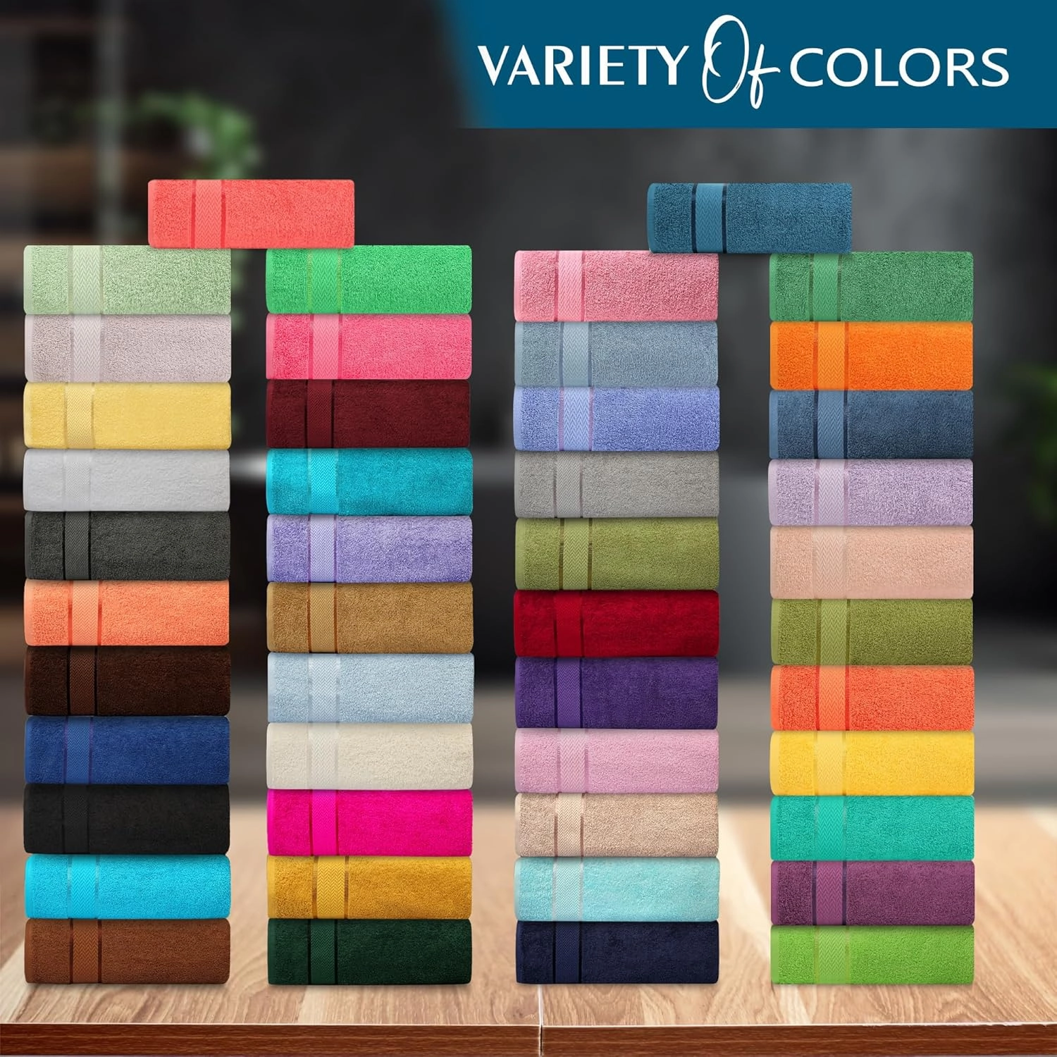 Luxury Bath Towels| 100% Cotton| Ultra Soft, Plush, Thick, Fluffy, Highly Absorbent, Quick Dry| Home, Gym, Pool, Hotel, Shower | Large Towel Set for Bathroom| Set of 4| 27 x 54| Gold / Golden