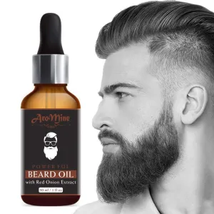 m Derma Beard Growth Oil For Men Fast Growth Advanced - Beard Growth Oil for Patchy Beard, Nourishment & Moisturization, No Harmful Chemicals Hair Oil, 30 ml, 1.01 Fl Oz
