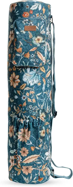 Maison d'Hermine Yoga Mat bag, Cylindrical bag for Woman&Men, yoga mat Bag &Adjustable shoulder straps Yoga Mat Carrier Bag with Drawstring Water Bottle Pocket and zipper pocket