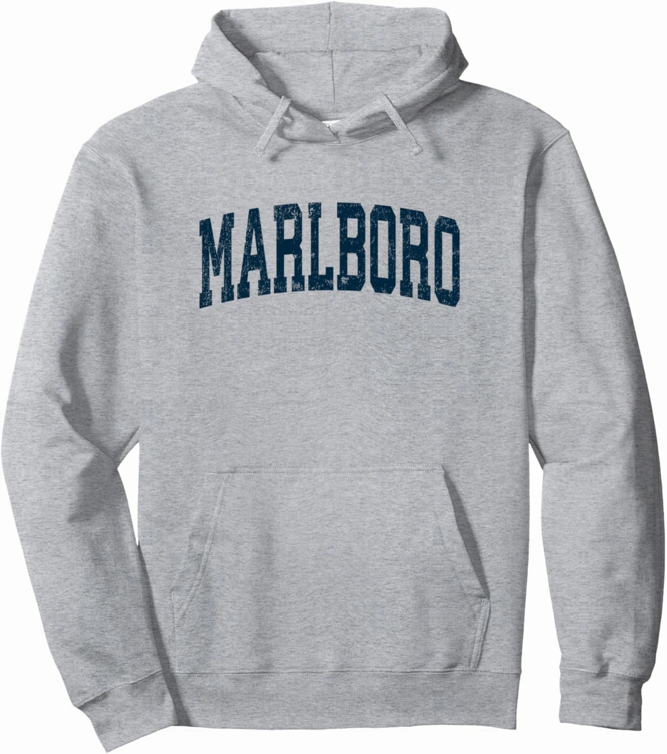 Marlboro New Jersey NJ Vintage Athletic Sports Navy Design Pullover Hoodie