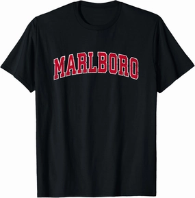 Marlboro New Jersey NJ Vintage Sports Design Red Design T-Shirt