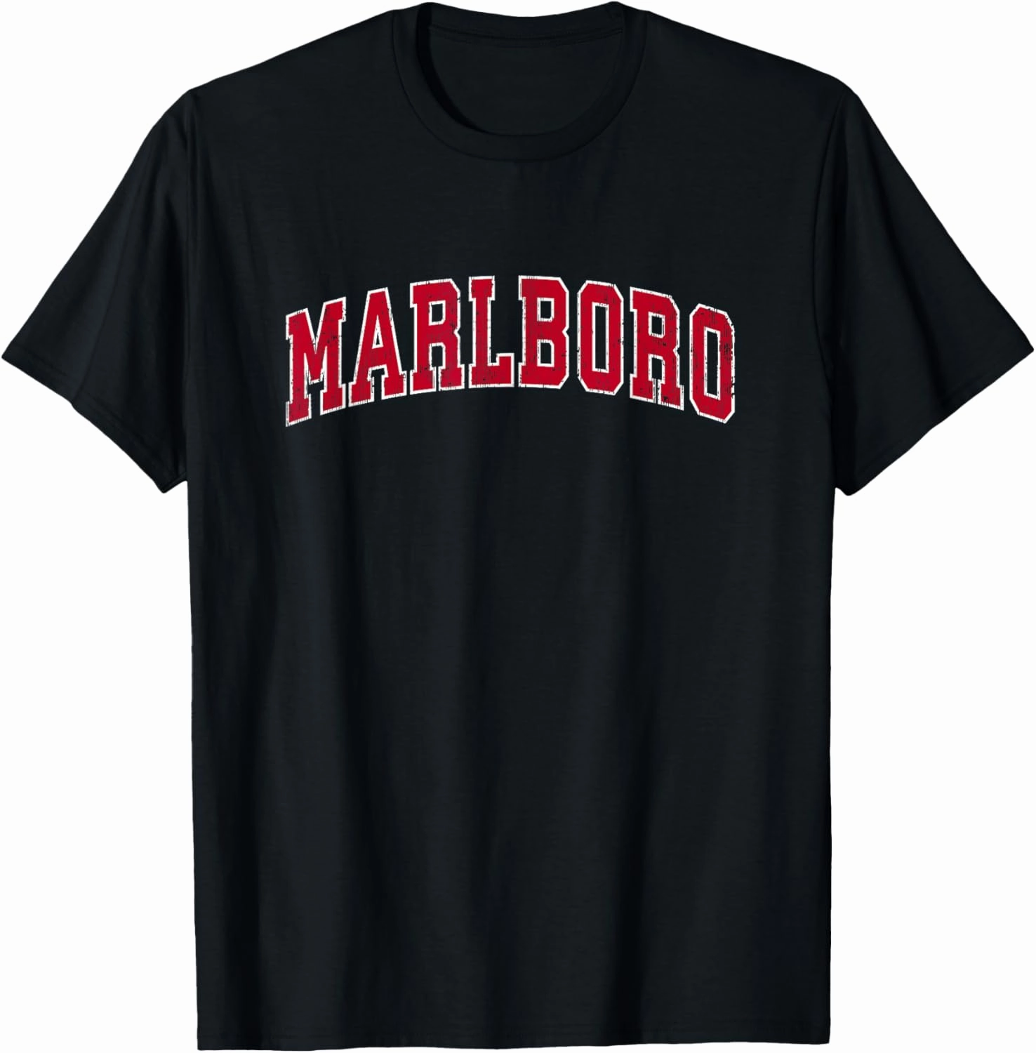 Marlboro New Jersey NJ Vintage Sports Design Red Design T-Shirt