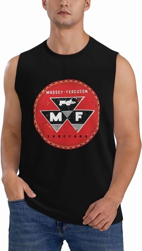 Massey Ferguson Tank Tops Men, Classic Graphic Muscle Tee, Sleeveless T-Shirt for Men
