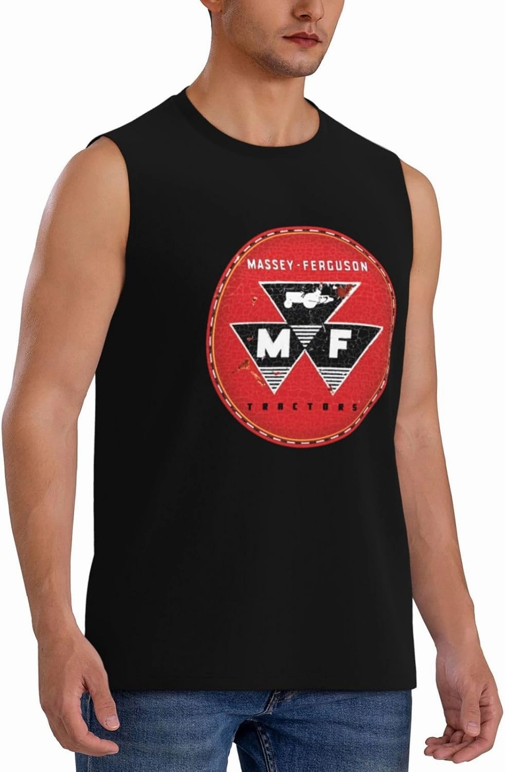 Massey Ferguson Tank Tops Men, Classic Graphic Muscle Tee, Sleeveless T-Shirt for Men