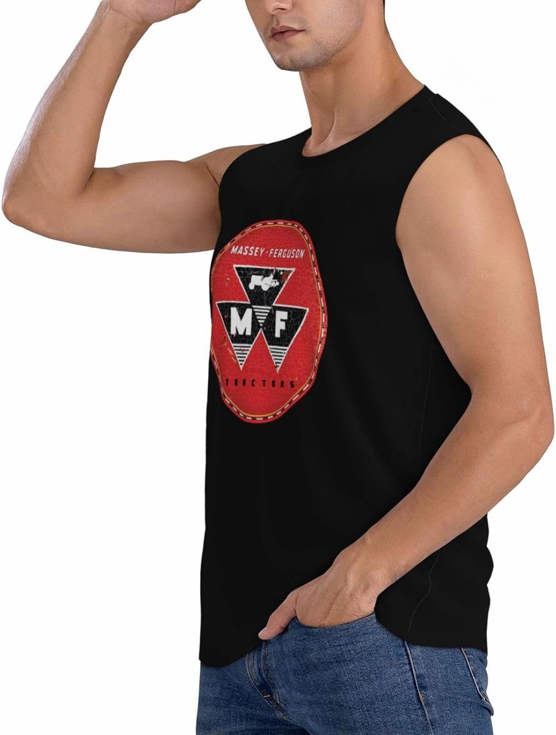 Massey Ferguson Tank Tops Men, Classic Graphic Muscle Tee, Sleeveless T-Shirt for Men