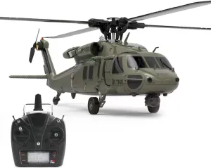 MAYS RC Helicopter for Adults, F09 1/47 2.4G 6CH Brushless Direct Drive Remote Control Military UH60-Black Hawk (RTF Edition)