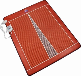 MediCrystal Infrared Heat Amethyst Mat - Queen Size 75"x59" - EMF-Free Adjustable Deep FIR Warmth 86°-158°F with Natural Crystals - Two Separately Controlled Heating Zones for 2 Persons