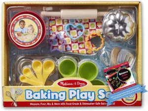 Melissa & Doug Baking Play Set: Let's Play House! Food Set Bundle with 1 Theme Compatible M&D Scratch Fun Mini-Pad