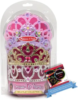 Melissa & Doug﻿ Dress-Up T i a r a s : Role Play Collection Bundle with 1 Theme Compatible M&D Scratch Fun Mini-Pad (08525)