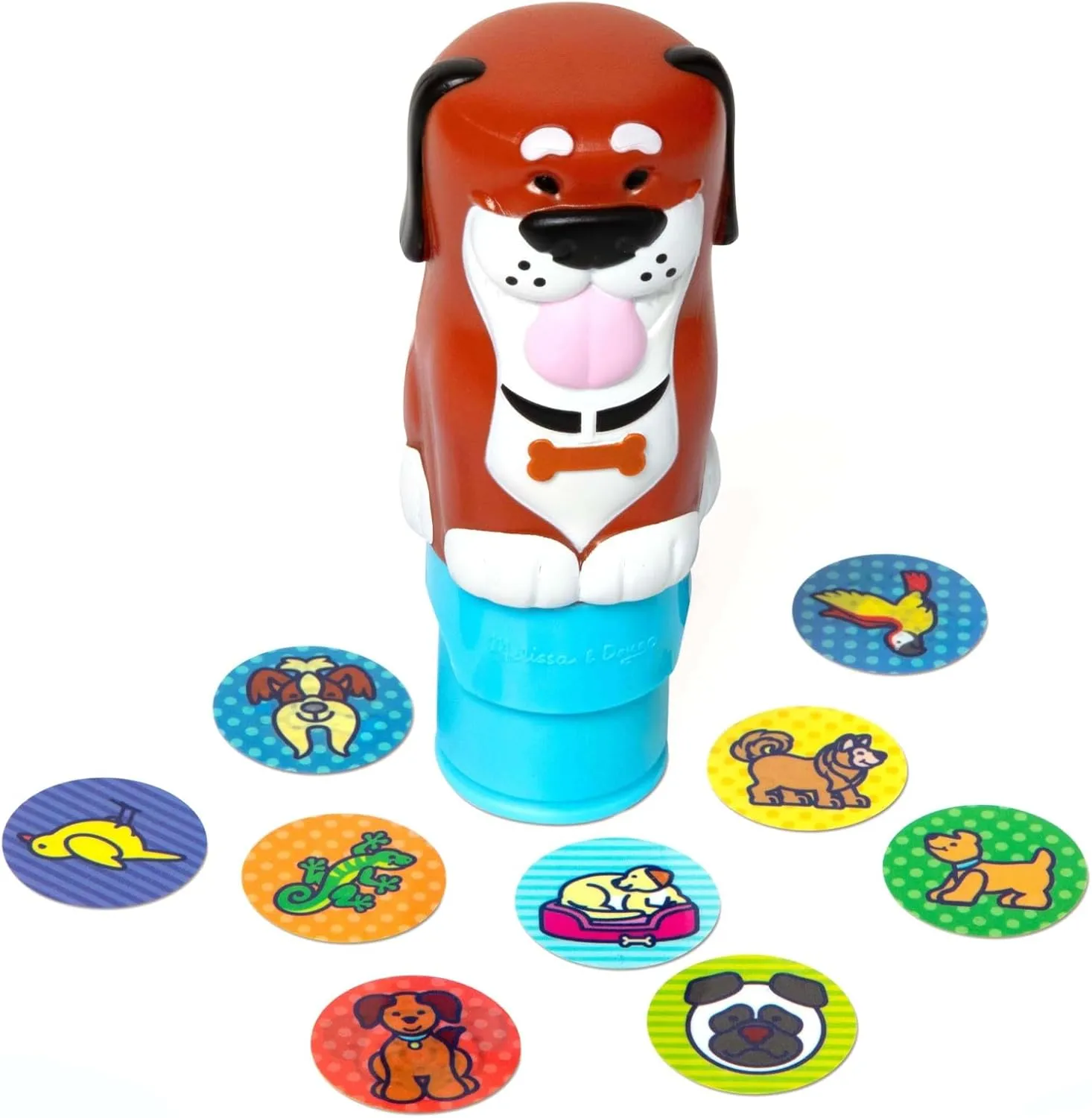 Melissa & Doug Sticker Wow!™ Dog Bundle: 24-Page Activity Pad, Sticker Stamper, 500 Stickers, Arts and Crafts Fidget Toy Collectible Character