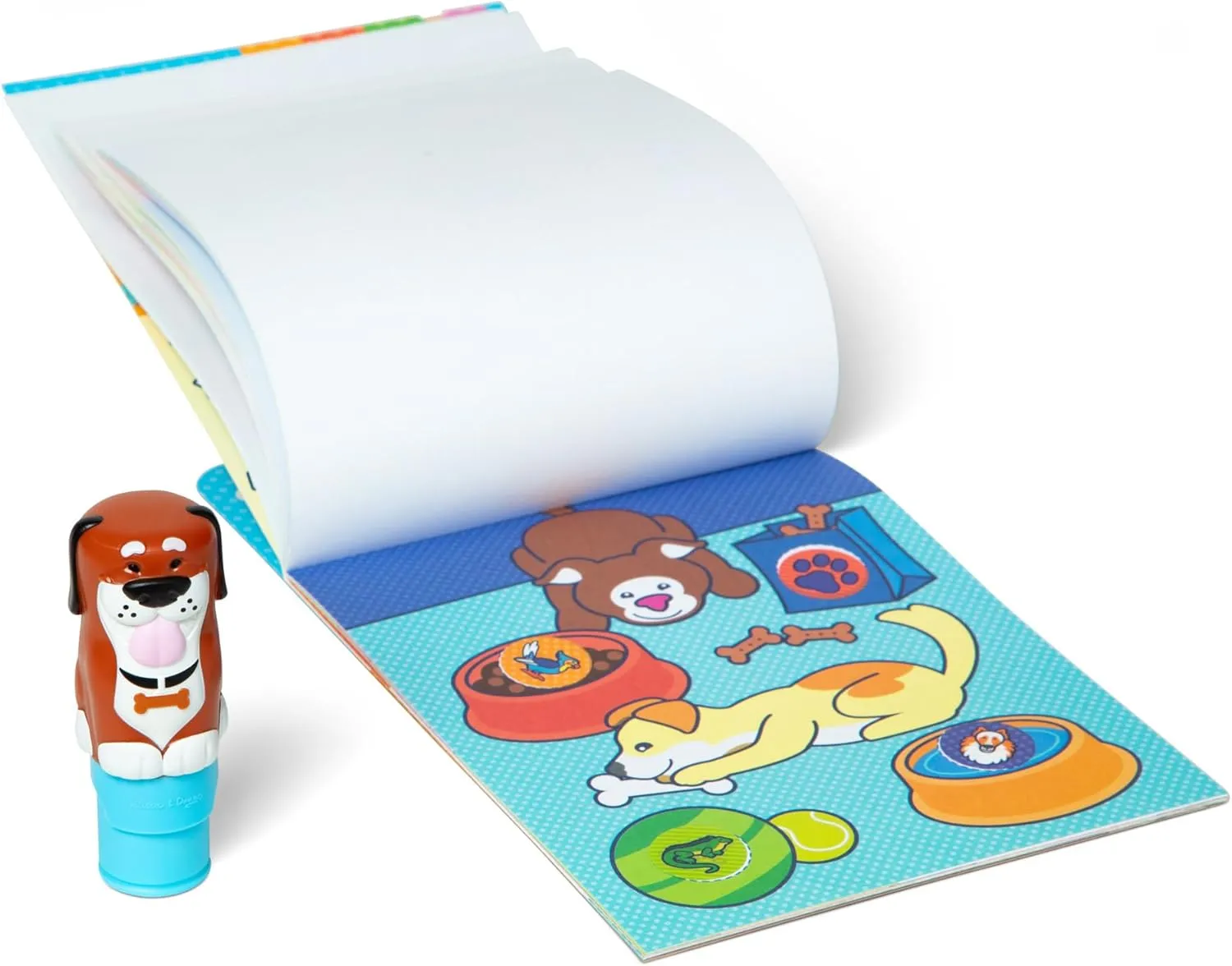 Melissa & Doug Sticker Wow!™ Dog Bundle: 24-Page Activity Pad, Sticker Stamper, 500 Stickers, Arts and Crafts Fidget Toy Collectible Character