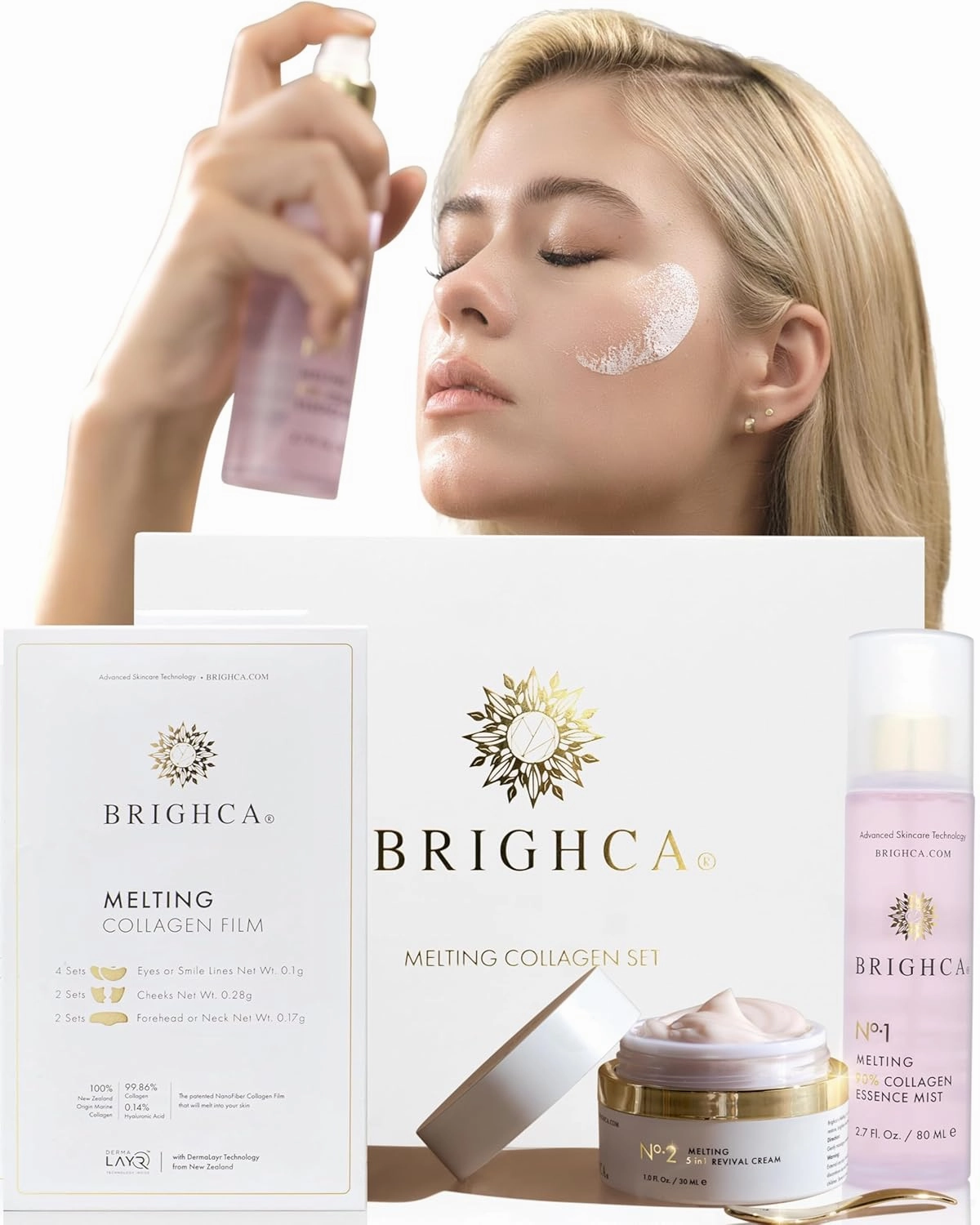 Melting Collagen Set - Anti-Aging Routine with Mist, Cream & Melting Mask | Firming, Wrinkle Repair, Deep Hydration - All Skin Types (SET)
